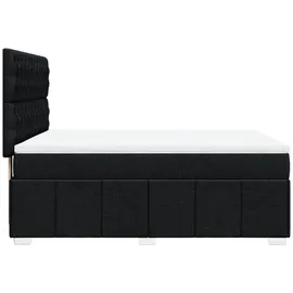 vidaXL Boxspringbett 140 x 200 cm Schwarz