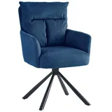 Esszimmerstuhl 1 Stück drehbar STEFANIE von DESIGNlink Gestell Metall Schwarz /