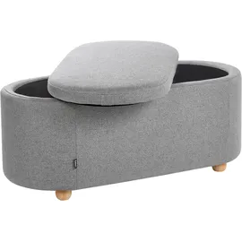Beliani Polsterbank Hayward Hellgrau 98 x 40 x 48 cm