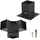 SOTech Aufbau Set 8-tlg 4x Eckverbinder 4x Bodenhülse Vierkant 100 x 100 mm