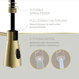 Lenz Kalani2 Küchenarmatur Gold