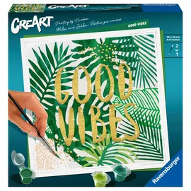 Ravensburger 28999 - CreArt, Malen nach Zahlen, Good Vibes, 20x20cm, Malset