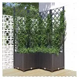 vidaXL Pflanzkübel mit Spalier 80 x 40 cm Schwarz