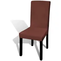 vidaXL Stuhlhusse Braun 4er Set