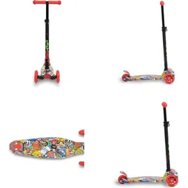 Byox Kinderroller Scooter Rapture aus Alu, Wassertransferdruck, PU Leuchträder