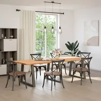VidaXL Esstisch mit Baumkanten 280x100x74 cm Massivholz Eiche