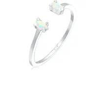 Elli Ring mit Opal Offen Verstellbar 925 Silber