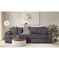 Home Affaire Big-Sofa Soft&Cosy XL, B: 246 cm - OTTO. Verlässliche Qualität., Mega-Sofa, Cord oder Chenille-Struktur, mit Federkern & 4 Zierkissen grau