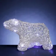 Star Trading LED Eisbär gehend Christal lights Batteriebetrieb weiss 006-02