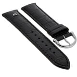 MAURICE LACROIX Ersatzband Uhrarmband Leder Krokooptik schwarz 20mm