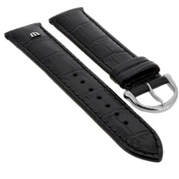 Maurice Lacroix Ersatzband Uhrarmband Leder Krokooptik schwarz 20mm