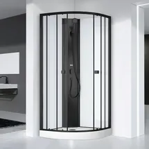 Marwell Komplettdusche 85x85x198 - Marwell Prime Style – Fertigdusche mit Acrylwanne, Armatur & 4 mm, Sicherheitsglas