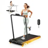 WALK WAKE Laufband mit Haltegriffen für Zuhause und Büro, Walking Pad 5% Steigung, 2,5 HP (1-tlg), leise mit Fernbedienung, max. 150 kg schwarz