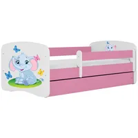 Raumhirsch furniture Kinderbett, Rosa, Holzwerkstoff, Holzwerkstoff, 1 Schubladen, 80x160