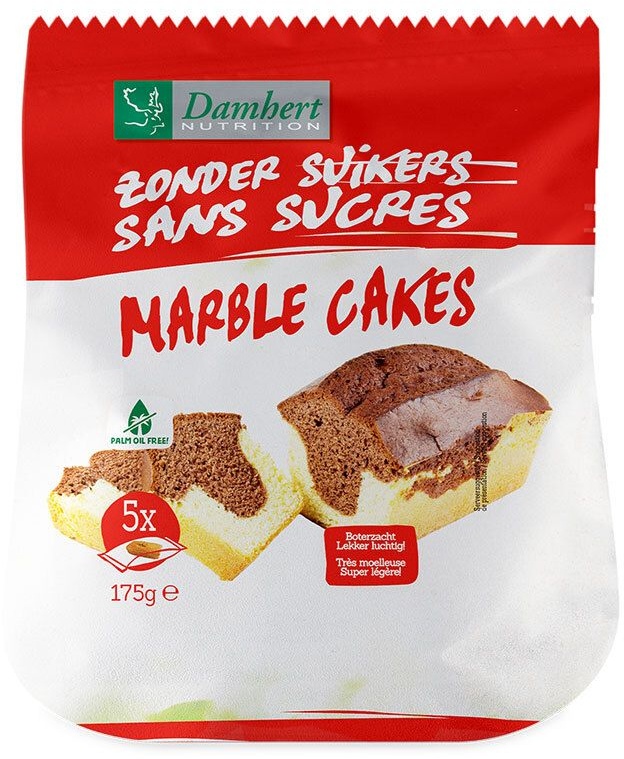Damhert Sans sucres Cakes marbrés 180 g Autre
