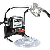 Dieselpumpe & 200W Ölpumpe Saugpumpe 45L/min Verkehr mit Rohre Durchflussmesser & Pistole, Absaugpumpe Mobile Tankstellen Kraftstoffpumpe für Diesel, Paraffin
