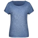 James & Nicholson Ladies' Slub-T T-Shirt im Vintage-Look blau, Gr. L"