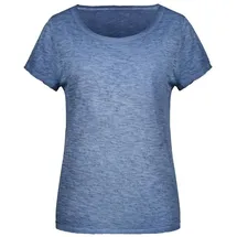 James & Nicholson Ladies' Slub-T T-Shirt im Vintage-Look blau, Gr. L"