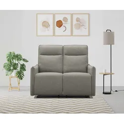 2-Sitzer DOREL HOME "Lugo, Kinosofa mit Reclinerfunktion in Kunstleder und Webstoff", grün (salbeigrün), B:126cm H:102cm T:86cm, Sofas, mit manueller Relaxfunktion in beiden Sitzen
