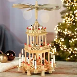 Weihnachtspyramide 42xØ29cm Kerzenpyramide Weihnachtsdekoration Weihnachtliche Tischdekoration