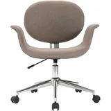vidaXL Esszimmerstühle 2 Stk. Drehbar Taupe Stoff