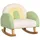 Homcom Kindersofa Lammfellimitat 50 x 45 x 50 cm Eukalyptusholz grün