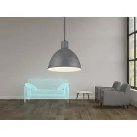 meineWunschleuchte Telme 1-flg. Ø 30 cm rund grau Metall