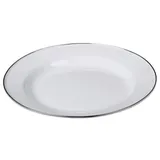 Gräwe Teller (Ø 26 cm), Emaille, weiß,