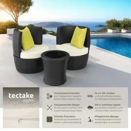 Tectake Nizza Set 2-tlg. Schwarz