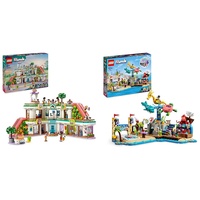 LEGO Friends Heartlake City Kaufhaus, Puppenhaus-Spielzeug für Mädchen und Jungen & Friends Strand-Erlebnispark, Kirmes-Set mit Technic-Elementen, Delfin