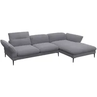 flexlux Ecksofa FLEXLUX "Salino, Funktionssofa mit Recamiere, Relaxsofa, Ecksofa", grau (steel), B:307cm H:88cm T:182cm, 100% Polyester, Sofas, Ecksofa, Sofa mit Arm- und Kopfteil-Verstellungen, Kaltschaum & Stahl-Wellen