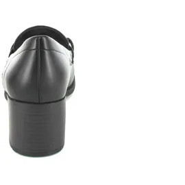 Jana Damen Trotteur mit Blockabsatz Vegan, Schwarz 39 EU