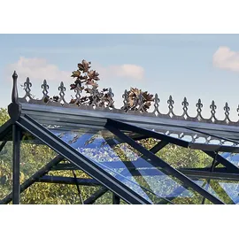 Juliana Dachfirstverzierung für Gewächshaus Premium 2,96 m x 10 cm Schwarz