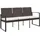 vidaXL Gartenbank 3-Sitzer mit Kissen 110 x 60 x 85 cm Braun