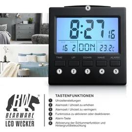 Bearware Digital-Funkwecker schwarz