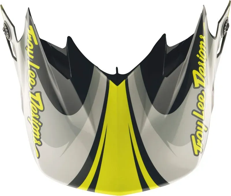 Troy Lee Designs Gp Pro Crossover Motocrosshelmschirm Grau/Neon Gelb