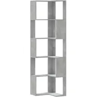 vidaXL Eckregal Bücherregal 50 x 50 x 179 cm Betongrau