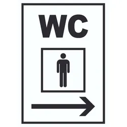 WC Herren rechts Schild A1 (594x841mm)