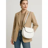 COLLEZIONE ALESSANDRO Bianco Luxe Schultertasche Leder Weiß