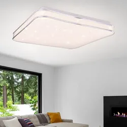LED Decken Lampe Wohn Zimmer Strahler Sternen Himmel Effekt Leuchte Chrom Ring