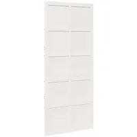 Rantry Scheunentür Weiß 90 x 210 cm Massivholz Kiefer Schiebetür Komplettset Model870417