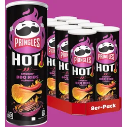 Pringles Hot Smokin' BBQ Ribs Flavour - 8x 160g