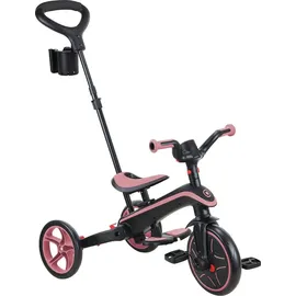 GLOBBER Explorer Trike Foldable 4in1 Dreirad Laufrad 10/8,5 Zoll faltbar, höhenverstellbar, rosa