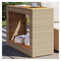 vidaXL Gartentisch Beistelltisch 99,4 x 48,4 x 12 cm Beige