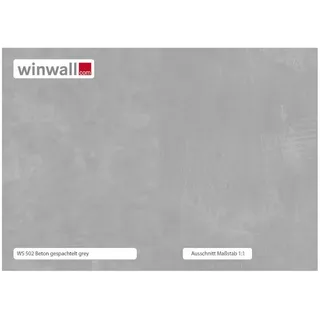 winwall Duschrückwand Duschrückwände ALU-Verbundplatte Dekor: Beton gespachtelt grau, (1-tlg), Wandverkleidung aus Alu grau 19 cm x 27 cm