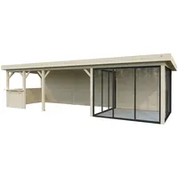 Palmako Gartenhaus Lenna 8,76 x 3 m Transparent
