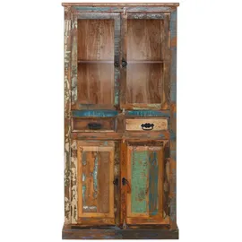 SIT Möbel Vitrine Riverboat 90 x 40 x 180 cm Mehrfarbig