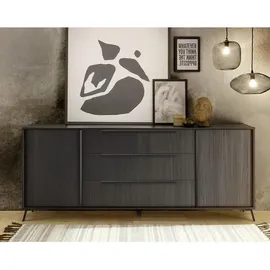 INOSIGN Sideboard »City«, Breite ca. 205 cm, schwarz