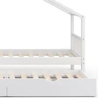 VitaliSpa Hausbett Design, 90x200 cm mit Gästebett weiß