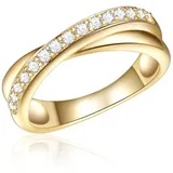 Rafaela Donata Ring Sterling Silber Zirkonia in gelbgold | Gr.: 52